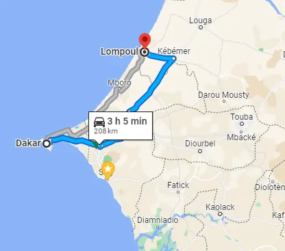 Itinéraire Lompoul — Dakar