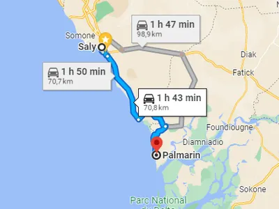 Trajet Palmarin — Saly