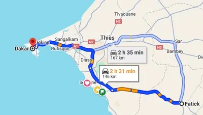 Trajet Fatick — Dakar