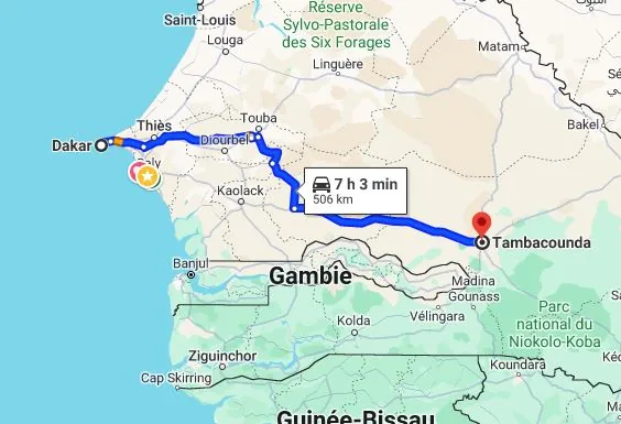 Itinéraire Dakar — Tambacounda